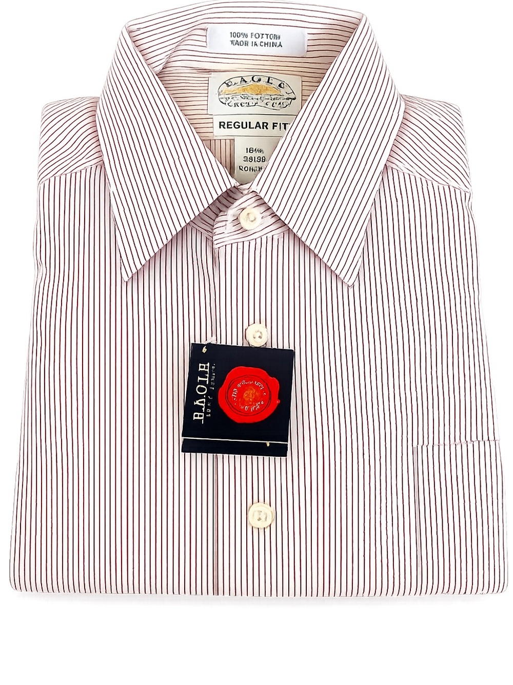 Eagle Shirtmakers NWT Pinstripe Non Iron Button up Shirt